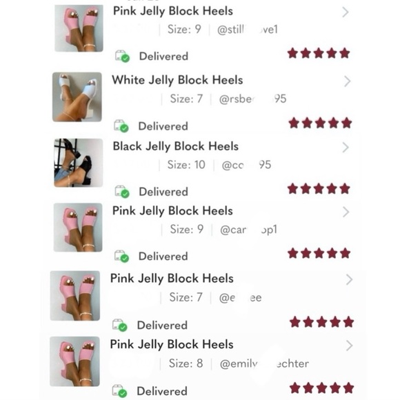 White Jelly Block Heels - Picture 12 of 13